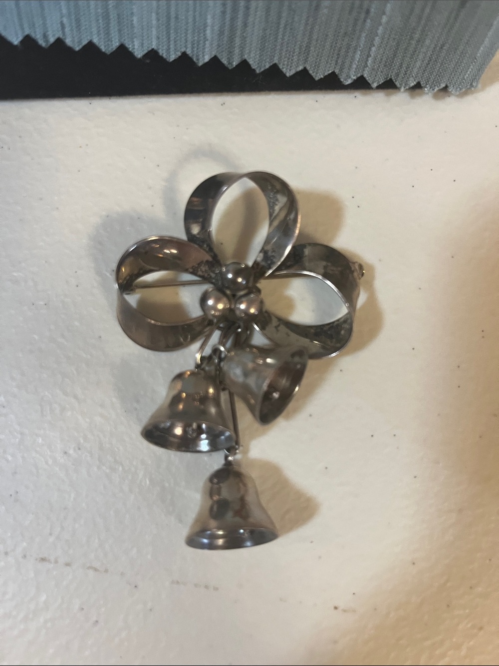 Sterling Silver brooch with bells.